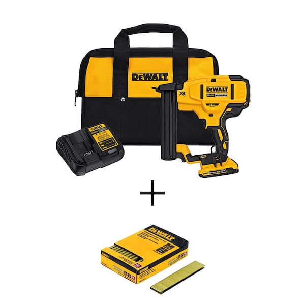 20V MAX XR Lithium-Ion Cordless 18-GA Narrow Crown Stapler Kit with 1/4 in. x 1 in. 18-GA Crown Staple (2500-Pieces)