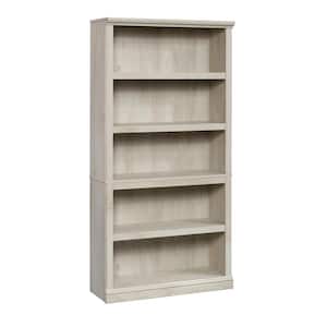 69.76 in. Chestnut Wood 5-shelf Standard Bookcase with Adjustable Shelves