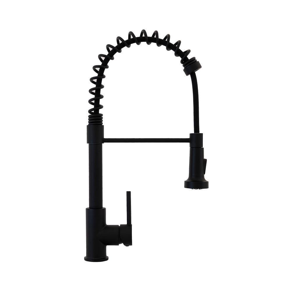 Matte Black Stainless Steel Pull Down Kitchen Faucet