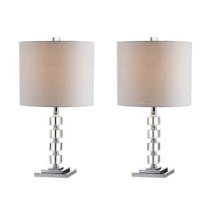 Barnard 22 in. Clear LED Crystal/Metal Table Lamp (Set of 2)