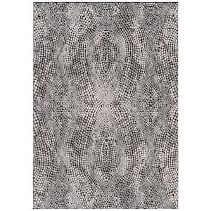 Lurex Black/Light Gray 8 ft. x 10 ft. Abstract Area Rug