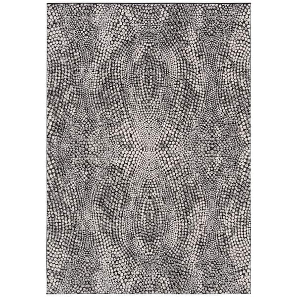 SAFAVIEH Lurex Black/Light Gray 8 ft. x 10 ft. Abstract Area Rug