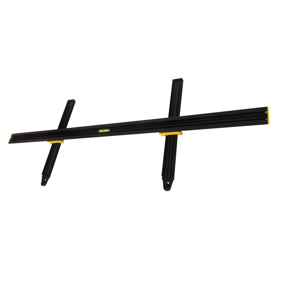Black Adjustable Picture Hanging Tool with Built-in Level, 38 inch