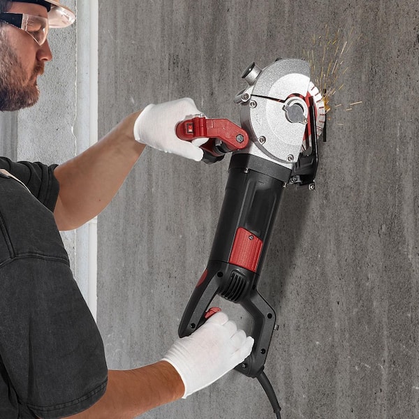 20 in. x 8 in. Wall Chaser with Plastic, 2500-Watt, 38 mm Cutting Width, 34 mm Depth, Slotting Machine with 5-Saw Blades