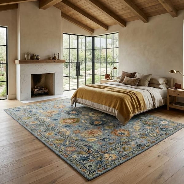 Jackson 2 x 3 Gray Traditional Pattern Area Rug for High Traffic Living Room Dining Room Bedroom