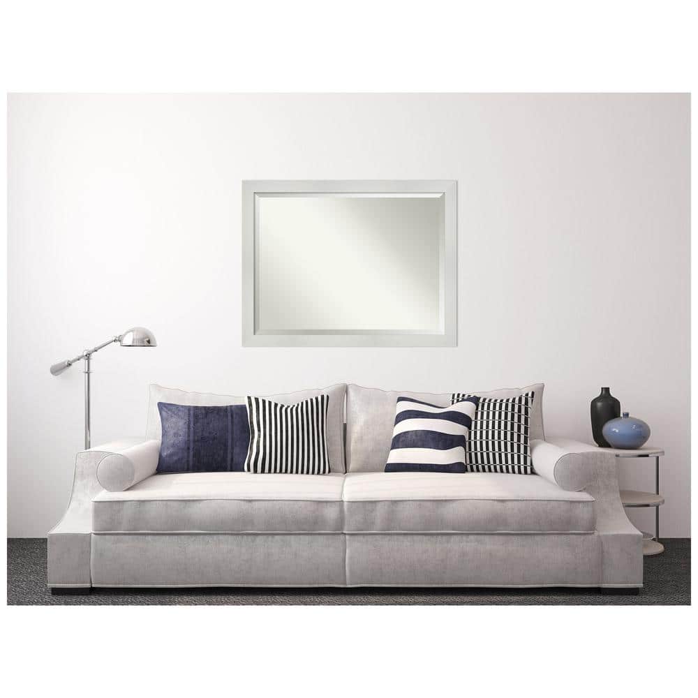 Mosaic White Frame Rectangular Bathroom Vanity Mirror