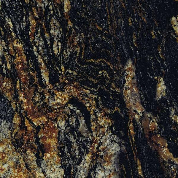 FORMICA 5 in. x 7 in. Laminate Countertop Sample in 180fx Magma Black with Radiance Finish