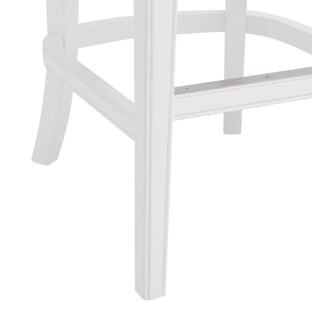 Miranda White Wood Swivel Counter Height Barstool