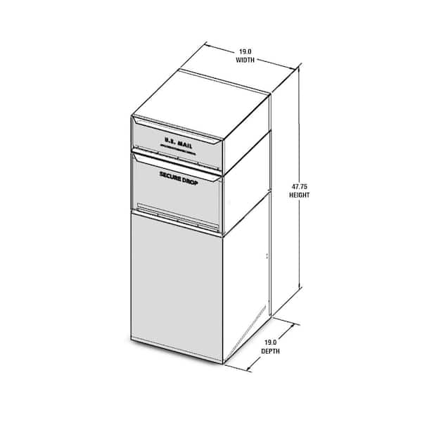 DVault Centralized Delivery Vault Mailboxes With Pedestal In Black Dvcs0030 1