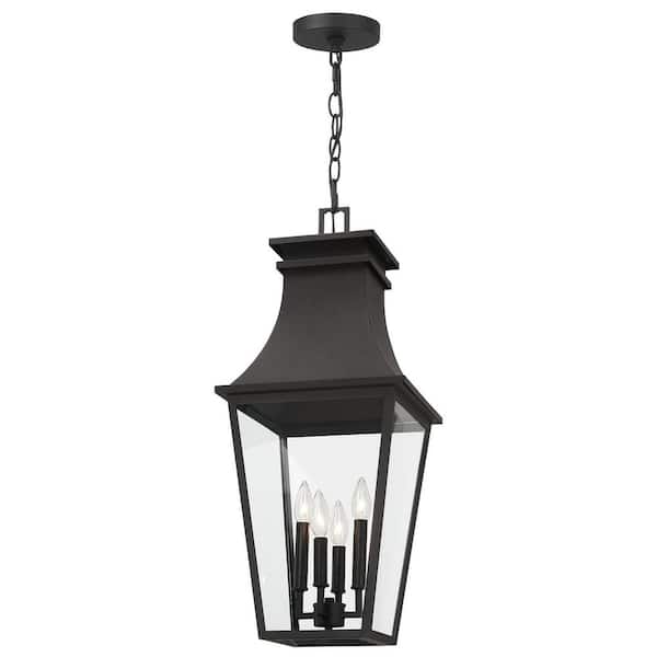 Gloucester 4-Light Black Outdoor Pendant Light