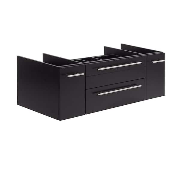 Fresca Lucera 47 in. Wall Mount Floating Single Bath Vanity Cabinet without Top in Espresso - Vessel Sink Compatible