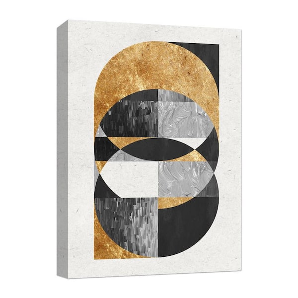 PTM Images Golden Circles IV'' Canvas Abstract Wall Art 10 in. x 12 in.