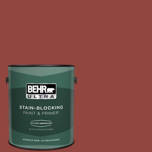 BEHR ULTRA 1 gal. #180D-7 Roasted Pepper Extra Durable Semi-Gloss Enamel Interior Paint & Primer