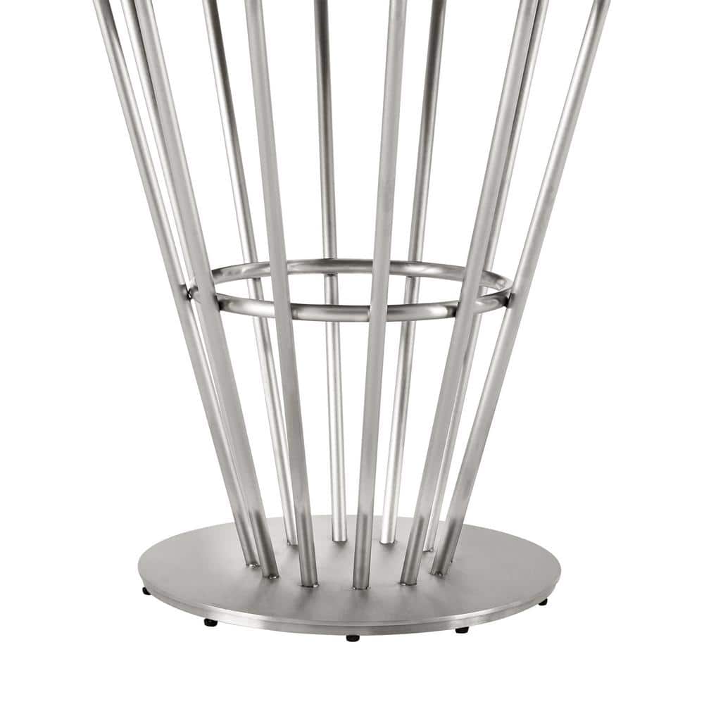 Veronica 48'' Round Glass and Walnut Dining Table