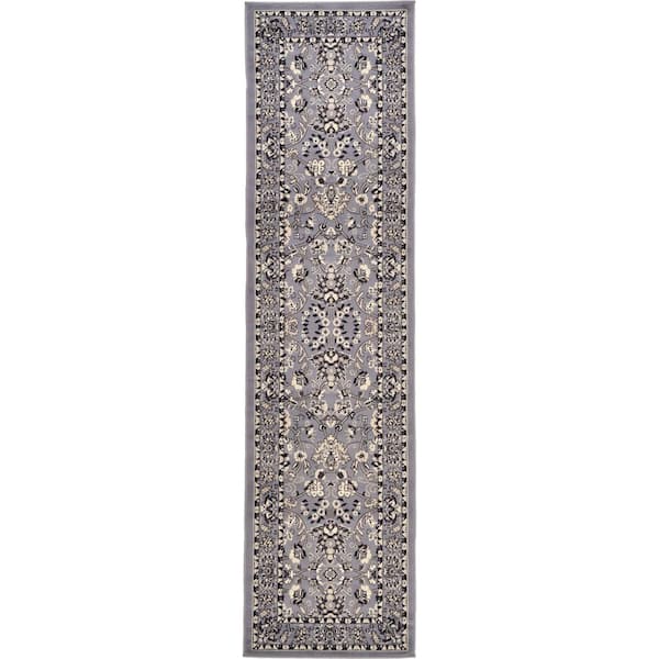 Unique Loom Sialk Hill Washington Gray 2' 7 x 10' 0 Runner Rug