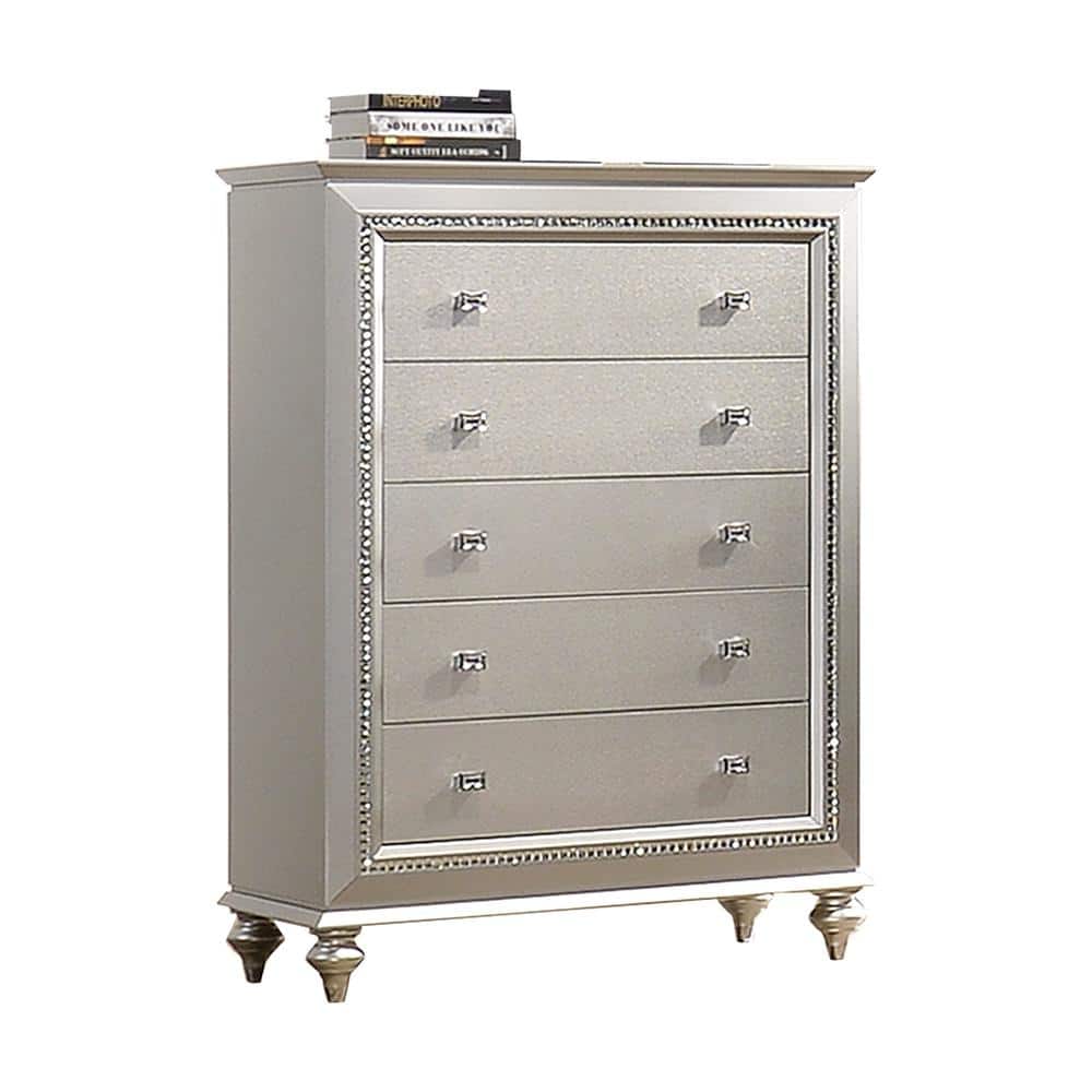 Acme Furniture Kaitlyn 5-Drawer Champagne Chest of Drawer 54
