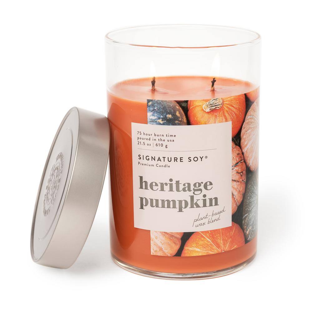 Heritage Pumpkin Scented Soy Jar Candle with Lid