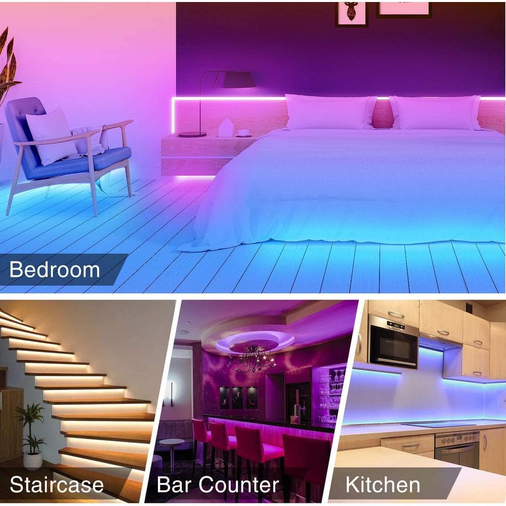 10ft Multi-Color LED Strip Lights with Remote