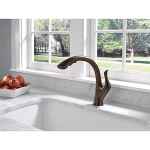 Linden Single-Handle Pull-Out Sprayer Kitchen Faucet With Multi-Flow And High Arc Waterfall Spout In Venetian Bronze