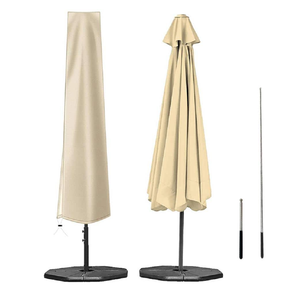 Shatex Patio Umbrella Cover 74.8 in. 210D Oxford Beige Outdoor ...