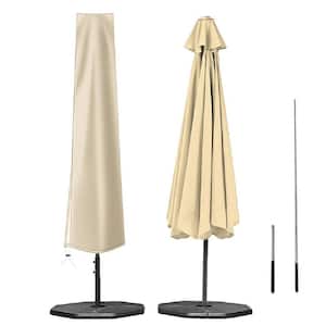 Patio Umbrella Cover 74.8 in. 210D Oxford Beige Outdoor Sunscreen And Dustproof (with telescopic rod), 1-pack