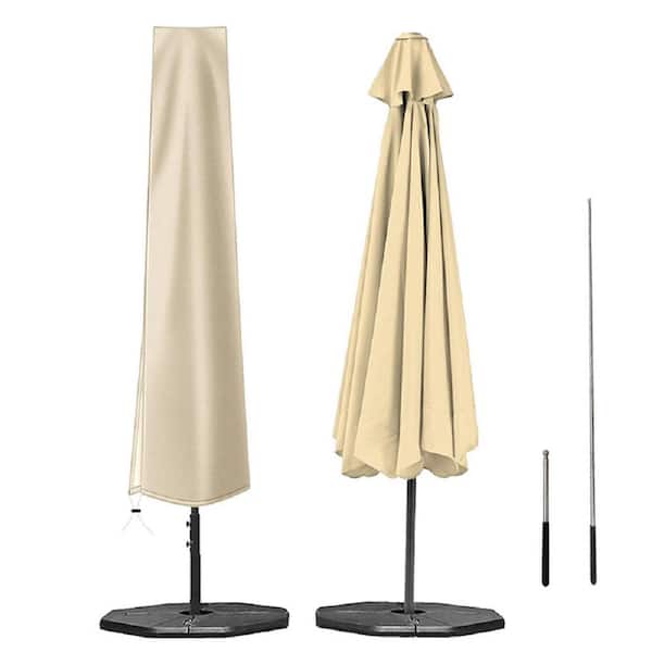 Shatex Patio Umbrella Cover 74.8 in. 210D Oxford Beige Outdoor Sunscreen And Dustproof (with telescopic rod), 1-pack