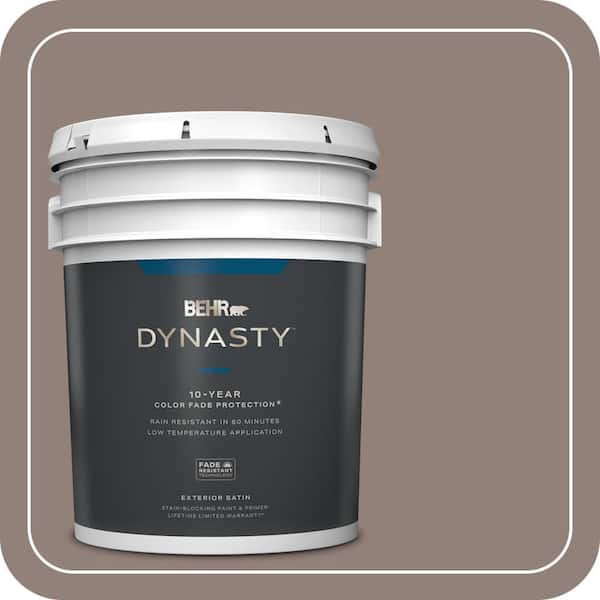 BEHR DYNASTY 5 gal. #BNC-22 Chocolate Chiffon Satin Enamel Exterior Stain-Blocking Paint & Primer