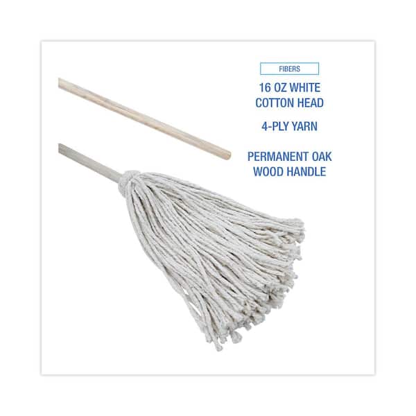 RS PRO 12oz White Yarn Mop Head for use with Aluminium and Wooden