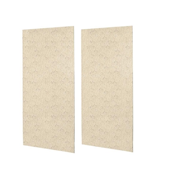 Swan 1/4 in. x 48 in. x 96 in. 2-Piece Easy Up Adhesive Shower Wall Panel in Tahiti Desert
