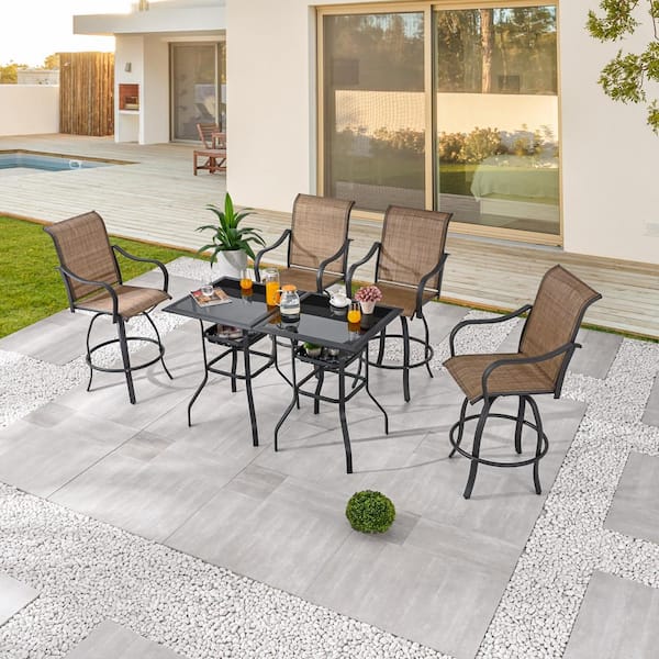 Patio Festival 6-Piece Metal Bar Height Outdoor Dining Set