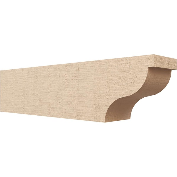 Ekena Millwork 6-in. x 8-in. x 32-in. Garner Woodgrain, Primed Tan Timberthane Polyurethane Rafter Tail Brace