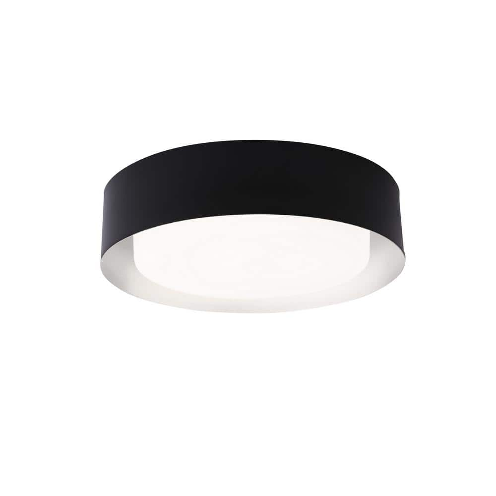 Bromi Design Lynch Black And White 15.75 In. 3-Light Flush Mount ...