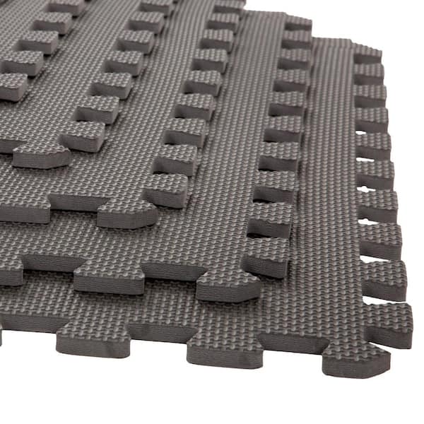 Details about  / 24 Sq Ft Black Foam Interlocking Exercise Gym Floor Mat Protective Tile Flooring