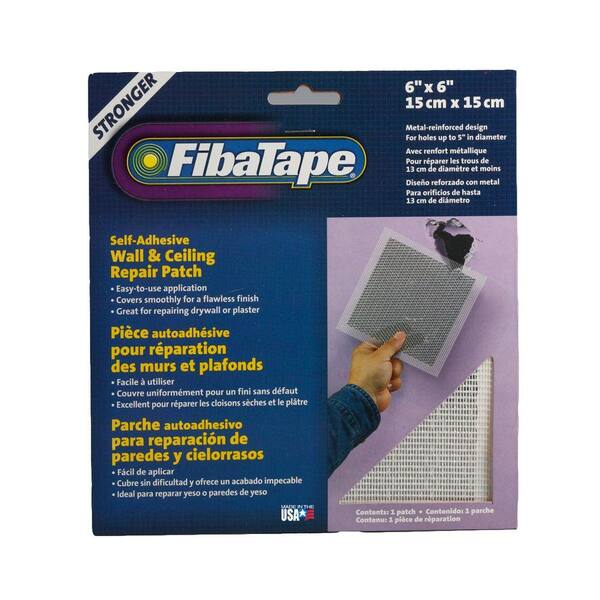 Saint-Gobain ADFORS FibaTape 6 in. x 6 in. Self-Adhesive Wall and Ceiling Repair Patch (Contractor 5-Pack)