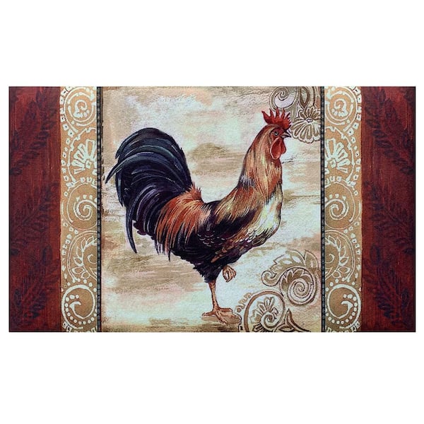 ACHIM Welcome Outdoor Rubber Entrance Mat 18x30 - Morning Call