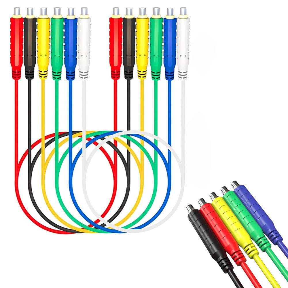 Magnetic Silicone Test Leads 6 Color 20 AWG Low Voltage Flexible Jumper Wires 30V AC 5A Rated Set of 6