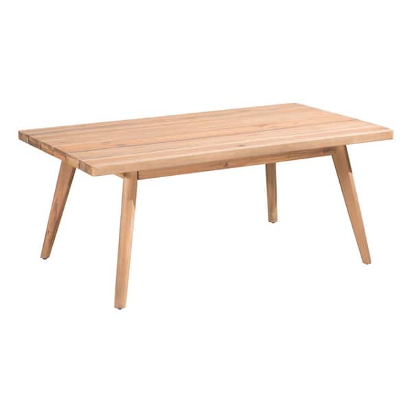 ZUO Grace Bay Wood Outdoor Patio Coffee Table in Natural