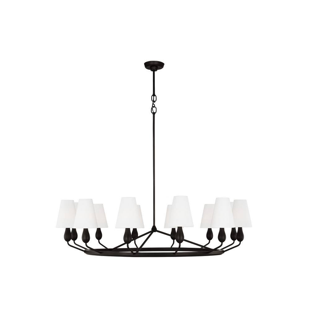 Mila 12-Light Antique Gild Metal Wagon Wheel Chandelier