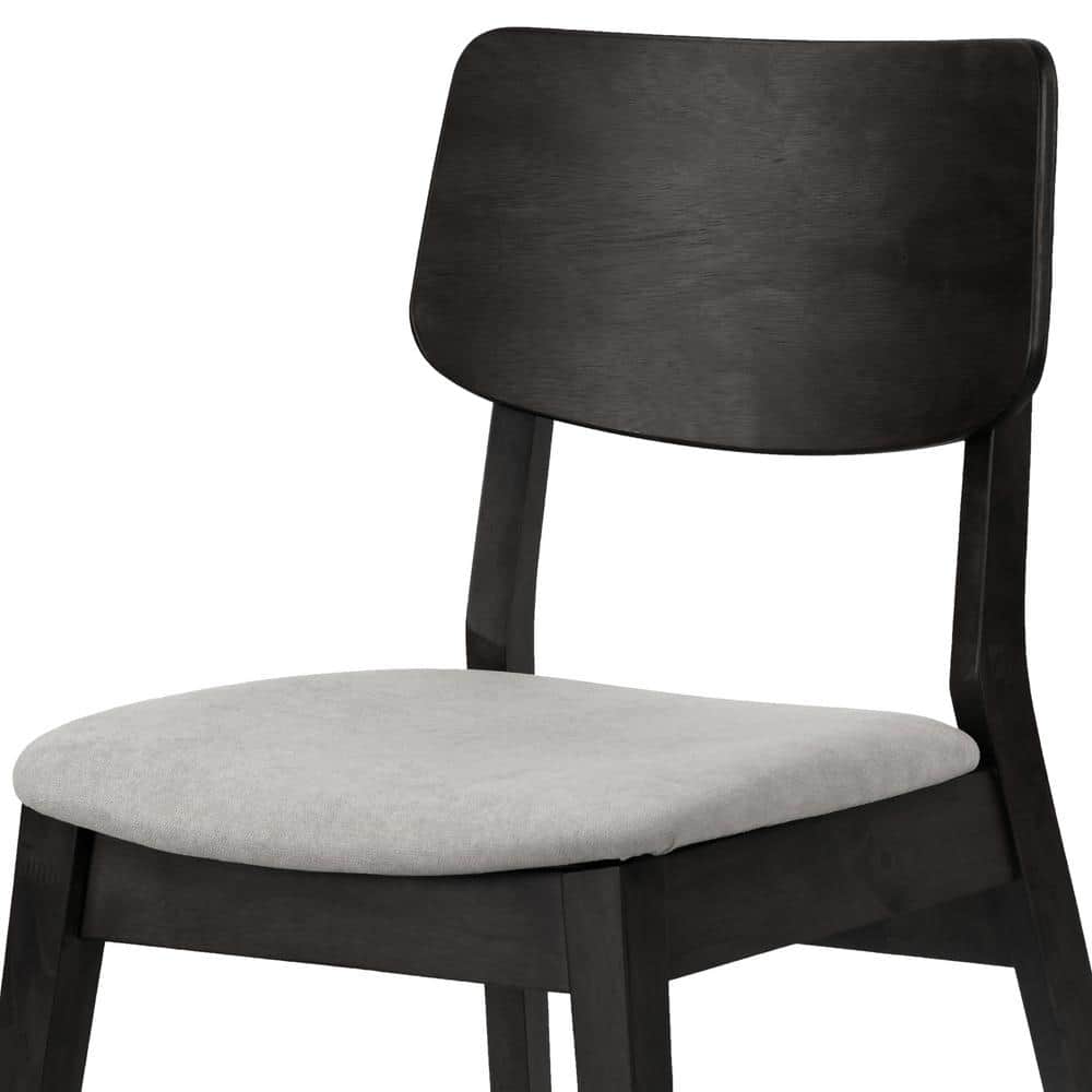 Astin Gray Upholstered Wood Side Chair, 32" Height