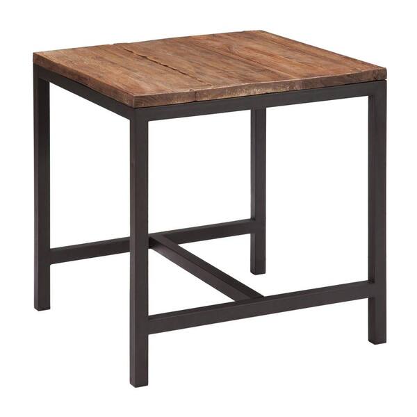 ZUO Fitch Distressed Natural Wood Side Table
