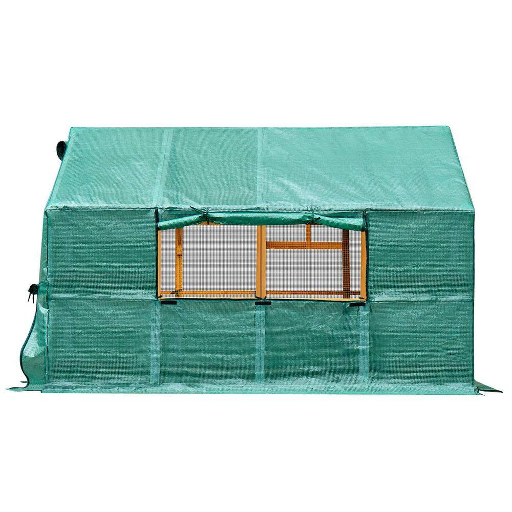 111 in. x 74 in. x 72 in. Outdoor Chicken Coop Metal FenceFarm Poultry Run 