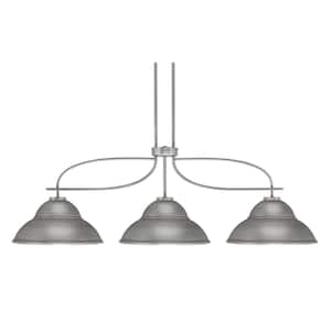 Olympia 14.25 in. 3-Light Chandelier Graphite Metal Shade