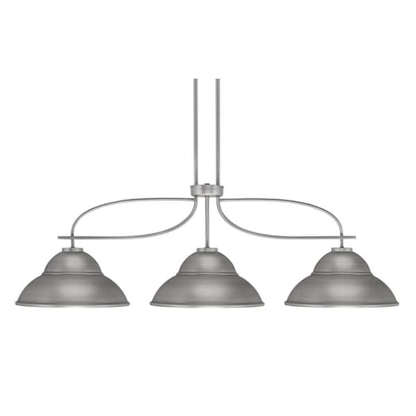 Olympia 14.25 in. 3-Light Chandelier Graphite Metal Shade