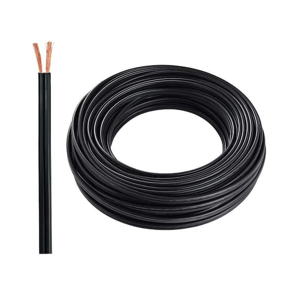 14/2 Low Voltage Landscape Wire 100 ft. 14-Gauge 2-Conductor Black Stranded Copper Sprinkler Wire Cut to Length