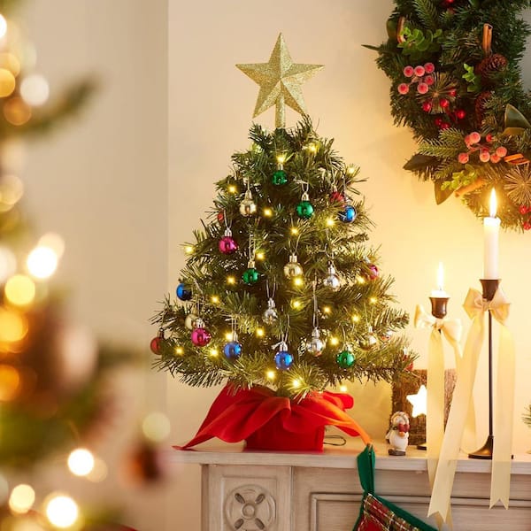 Joyfy 2 ft. Mini Christmas Tree with White LED Lights 30022-B