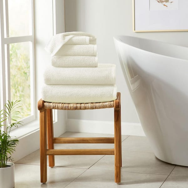 Ivory 6-Piece Cotton Quick-Dry Towel Set