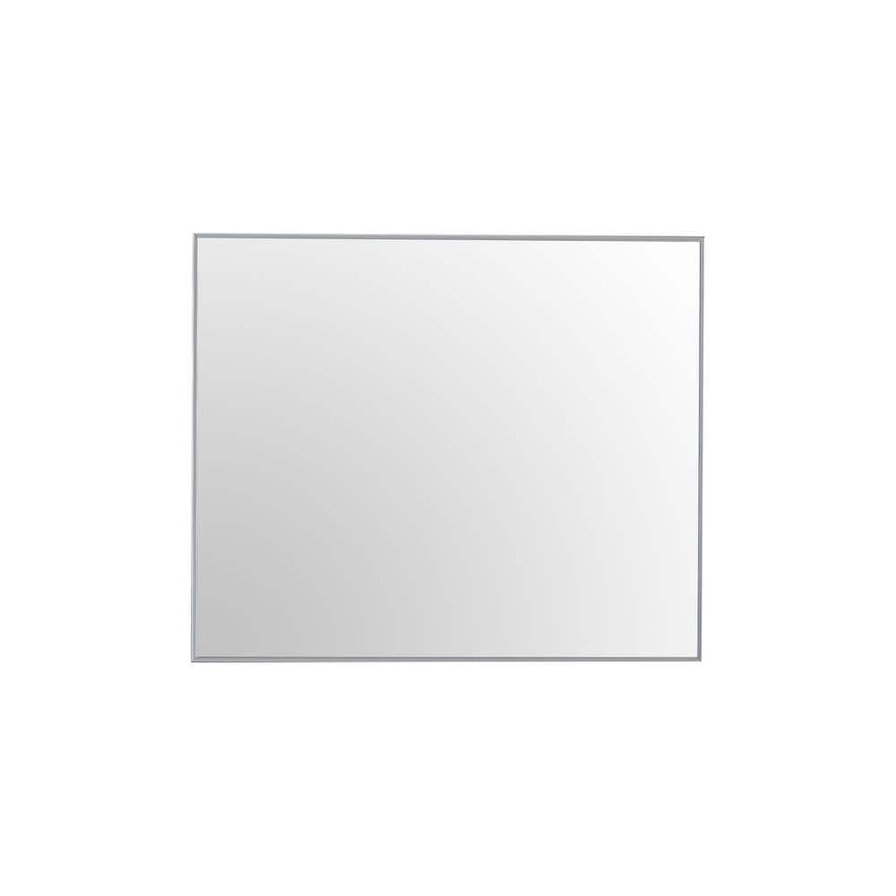 Sax 36 in. W x 30 in. H Framed Rectangular Bathroom Vanity Mirror in Brushed Silver price history on PriceWatchPro