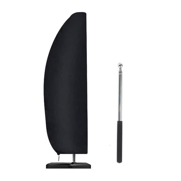 Shatex 104 in. Patio Umbarlla Cover Waterproof Oxford Patio Umbrella Cover with Push Rod, Black（1-pack）