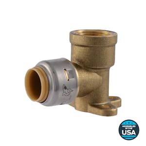 Max 1/2 in. Push-to-Connect x FIP Brass 90-Degree Drop Ear Elbow Fitting