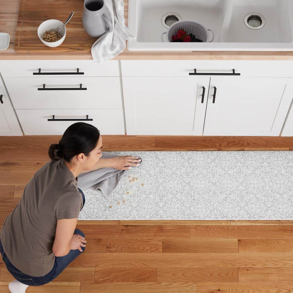 Comfort Plus Gray Memory Foam Anti-Fatigue Kitchen Mat